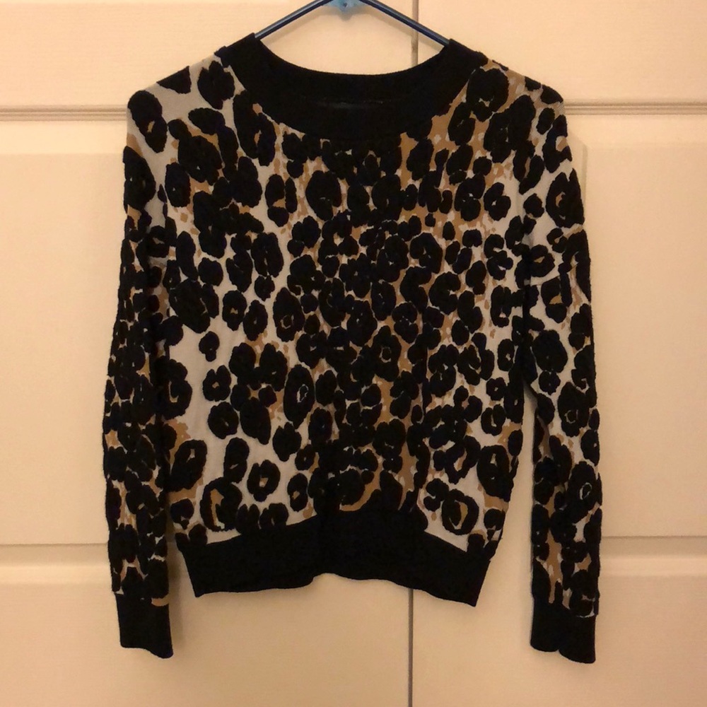 Topshop leopard print sweater